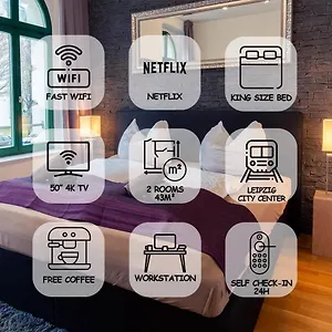 Apartment Feelgoodflats Design In Center, Station Close With Netflix Und Workplace